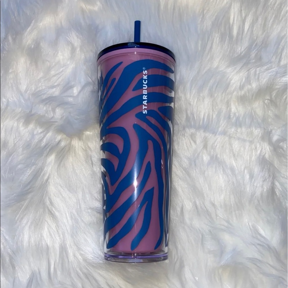 Summer Starbucks Zebra Tumbler